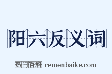 阳六反义词是什么意思的图片